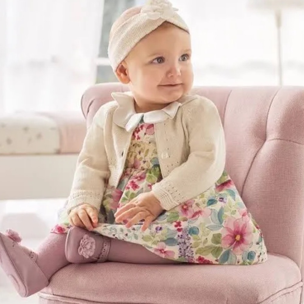 Mayoral purple Floral Baby Dress